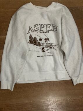 Aspen Colorado Graphic Sweatshirt – Cream | Size M